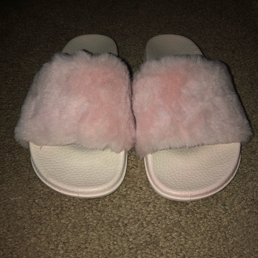 Pink Fur Slides